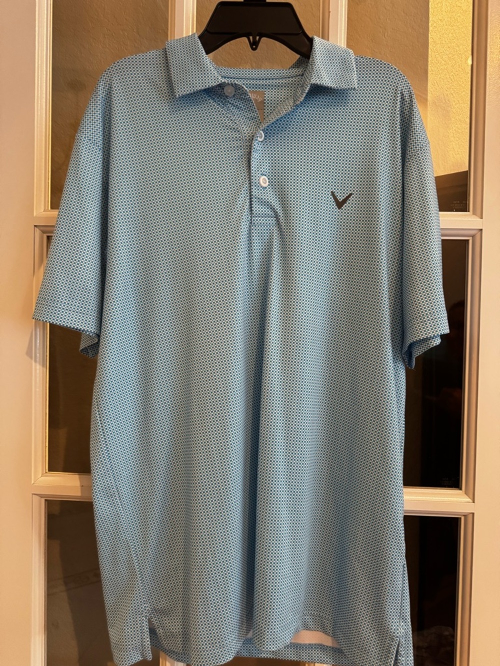 Callaway Light Blue Microdot Golf Polo